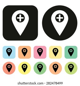 Map icon. GPS icon. vector