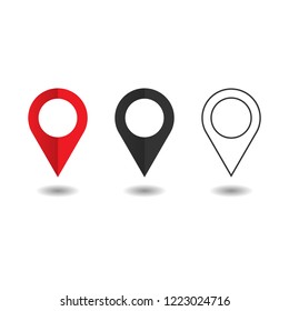 Map icon. GPS icon. Vector eps 10