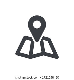 Map icon for graphic design projects