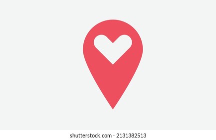 Map icon With heart style