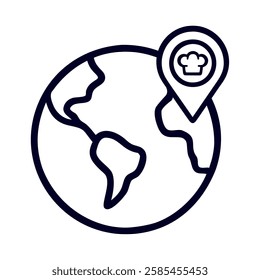 A map icon highlighting global food business locations