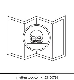 Map icon illustration design