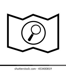 Map icon illustration design