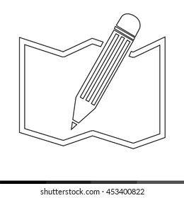 Map icon illustration design