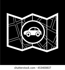 Map icon illustration design