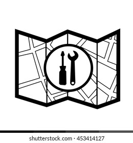 Map icon illustration design
