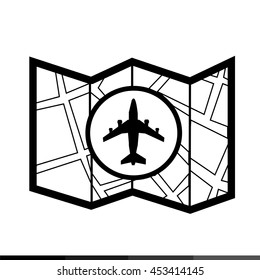 Map icon illustration design
