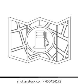 Map icon illustration design