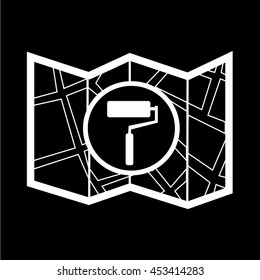 Map icon illustration design
