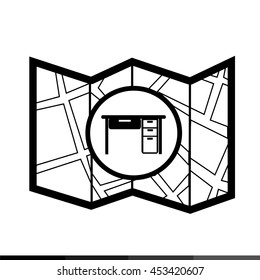 Map icon illustration design
