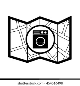 Map icon illustration design