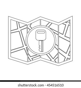 Map icon illustration design