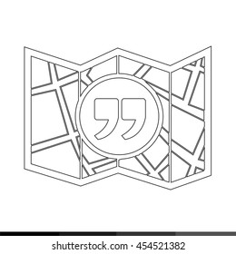 Map icon illustration design