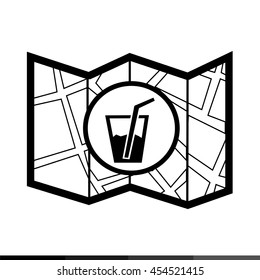 Map icon illustration design