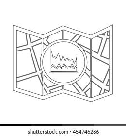 Map icon illustration design