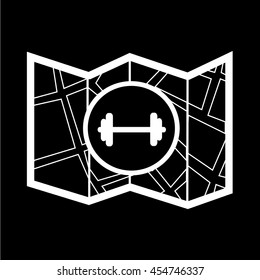 Map icon illustration design