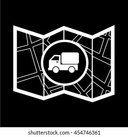 Map icon illustration design