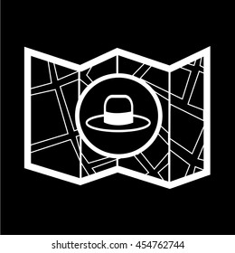 Map icon illustration design