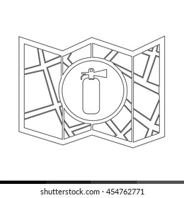 Map icon illustration design
