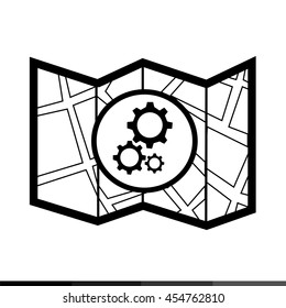 Map icon illustration design
