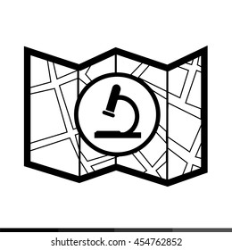 Map icon illustration design