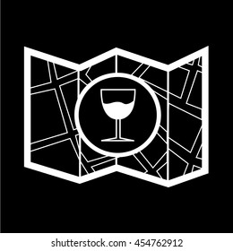 Map icon illustration design