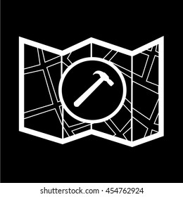 Map icon illustration design