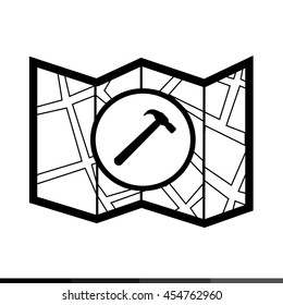 Map icon illustration design