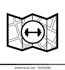 Map icon illustration design