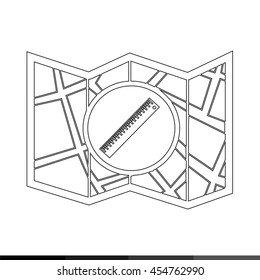 Map icon illustration design