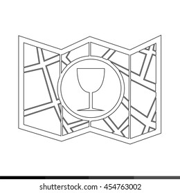 Map icon illustration design