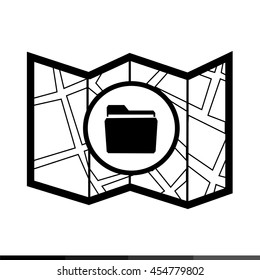 Map icon illustration design