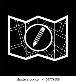 Map icon illustration design