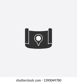 map icon illustration isolated vector sign symbol