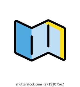 Ilustración del icono del mapa para la exploración de la navegación de viaje Dirección y concepto de ubicación