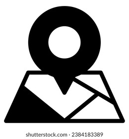 Ilustración de icono de mapa, para UIUX, Infografía, etc