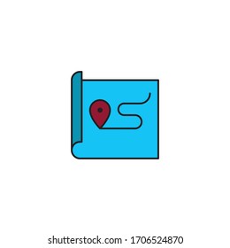 map icon illustration vector flat