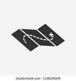 Map icon illustration,vector location sign symbol