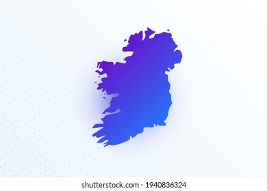 Map icon of Ireland. Colorful gradient map on light background. Modern digital graphic design. Light white backdrop vector illustration