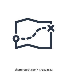 Map icon. Isolated destination and map icon line style. Premium quality location destination map icon vector symbol drawing concept for your logo web mobile app UI design.