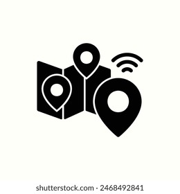 map icon, isolated glyph icon