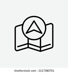  icono del mapa, icono aislado del esquema logístico en fondo gris claro, perfecto para sitio web, blog, logo, diseño gráfico, medios sociales, interfaz de usuario, aplicación móvil