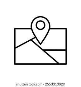 Ícone do mapa isolado no plano de fundo branco