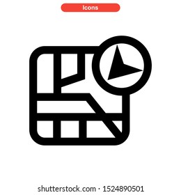 map icon isolated sign symbol vector illustration - high quality black style vector icons
