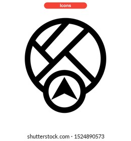 map icon isolated sign symbol vector illustration - high quality black style vector icons
