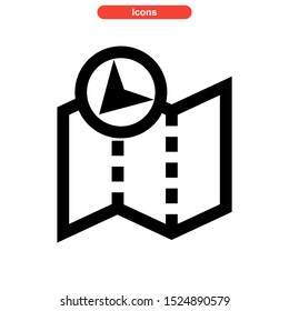 map icon isolated sign symbol vector illustration - high quality black style vector icons

