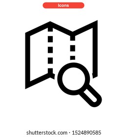 map icon isolated sign symbol vector illustration - high quality black style vector icons
