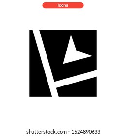 map icon isolated sign symbol vector illustration - high quality black style vector icons
