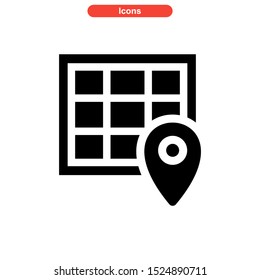 map icon isolated sign symbol vector illustration - high quality black style vector icons

