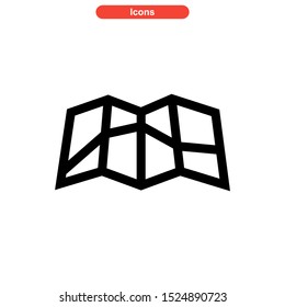 map icon isolated sign symbol vector illustration - high quality black style vector icons
